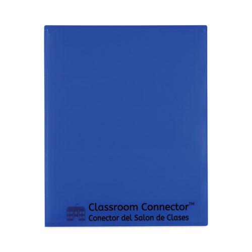 Classroom Connector Folders, 11 x 8.5, Blue, 25/Box. Picture 1