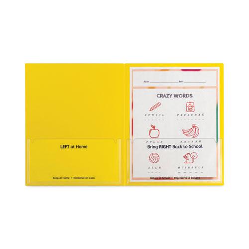 Classroom Connector Folders, 11 x 8.5, Yellow, 25/Box. Picture 4