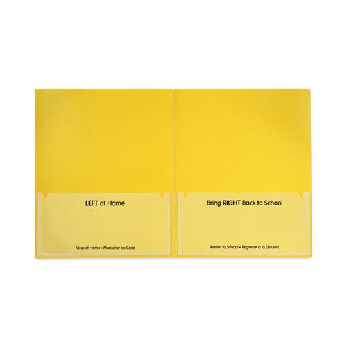 Classroom Connector Folders, 11 x 8.5, Yellow, 25/Box. Picture 3