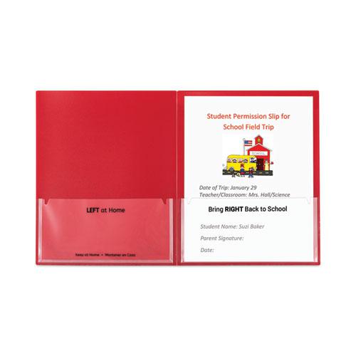 Classroom Connector Folders, 11 x 8.5, Red, 25/Box. Picture 4