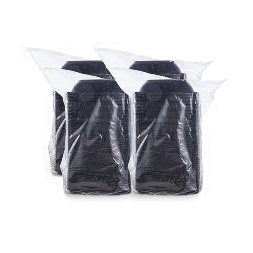 PresentaBowls Pro Black Square Bowls, 32 oz, 8.5 x 8.5 x 2, Plastic, 63/Bag, 4 Bags/Carton. Picture 4