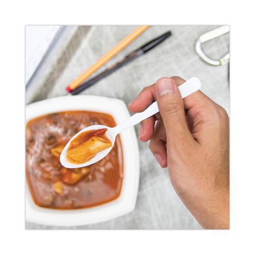 Bonus Polypropylene Cutlery, 5", Teaspoon, White. Picture 5
