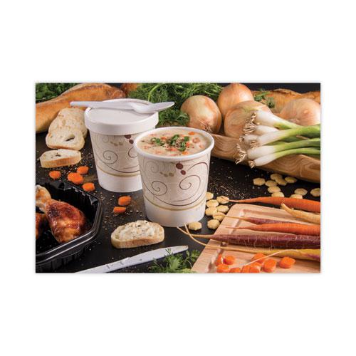 Flexstyle Double Poly Paper Containers, 16 oz, Symphony Design, 25/Pack, 20 Packs/Carton. Picture 4