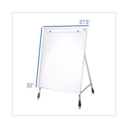 Adjustable Dry Erase Board, 27.5 x 32, White Surface, Silver Aluminum Frame. Picture 2