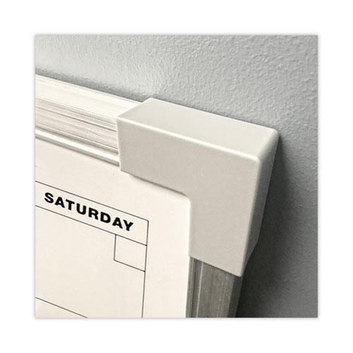 Framed Calendar Dry Erase Board, 24 x 18, White Surface, Silver Aluminum Frame. Picture 2