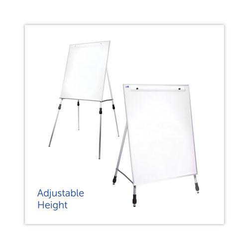 Adjustable Dry Erase Board, 27.5 x 32, White Surface, Silver Aluminum Frame. Picture 4