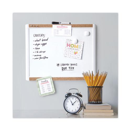 PINIT Magnetic Dry Erase Board with Plastic Frame, 20 x 16, White Surface, White Plastic Frame. Picture 5
