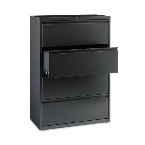 Lateral File Cabinet, 4 Letter/Legal/A4-Size File Drawers, Charcoal, 36 x 18.62 x 52.5. Picture 3