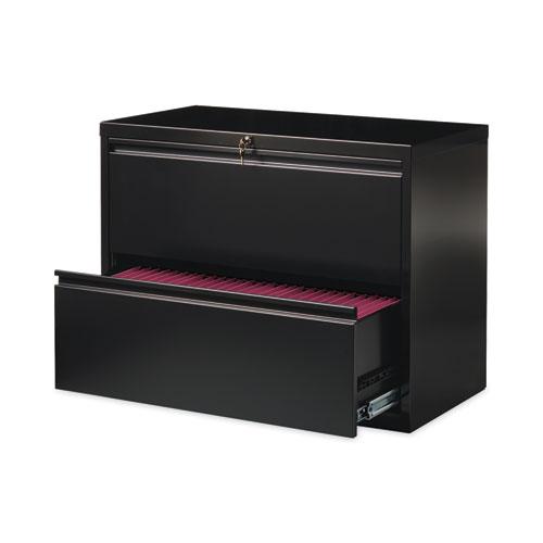 Lateral File Cabinet, 2 Letter/Legal/A4-Size File Drawers, Black, 36 x 18.62 x 28. Picture 3