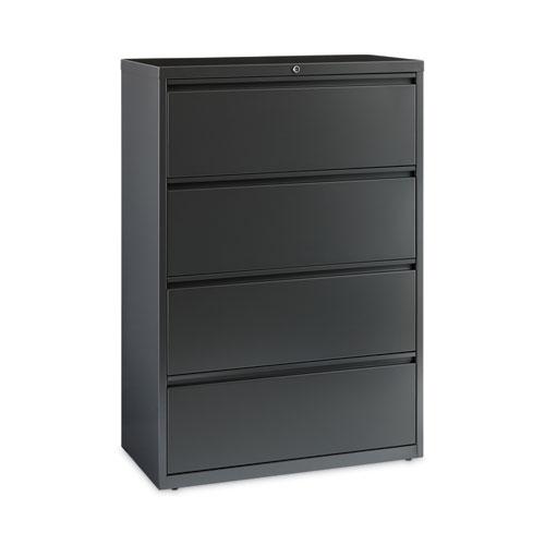Lateral File Cabinet, 4 Letter/Legal/A4-Size File Drawers, Charcoal, 36 x 18.62 x 52.5. Picture 2