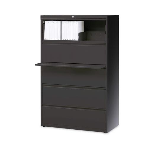 Lateral File Cabinet, 5 Letter/Legal/A4-Size File Drawers, Charcoal, 36 x 18.62 x 67.62. Picture 1