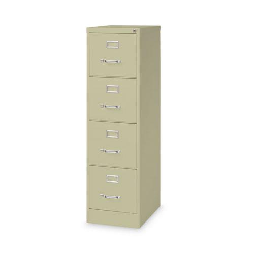 Four-Drawer Economy Vertical File, Letter-Size File Drawers, 15" x 22" x 52", Putty. Picture 2