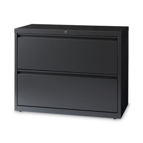 Lateral File Cabinet, 2 Letter/Legal/A4-Size File Drawers, Charcoal, 36 x 18.62 x 28. Picture 2