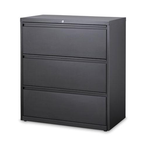 Lateral File Cabinet, 3 Letter/Legal/A4-Size File Drawers, Charcoal, 36 x 18.62 x 40.25. Picture 1