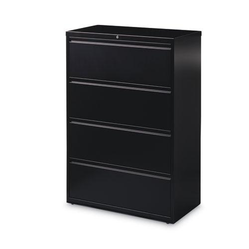 Lateral File Cabinet, 4 Letter/Legal/A4-Size File Drawers, Black, 36 x 18.62 x 52.5. Picture 1