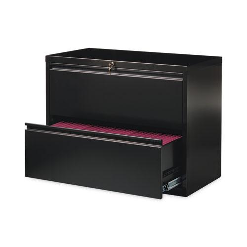 Lateral File Cabinet, 2 Letter/Legal/A4-Size File Drawers, Black, 36 x 18.62 x 28. Picture 4