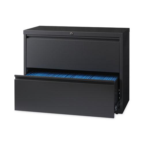 Lateral File Cabinet, 2 Letter/Legal/A4-Size File Drawers, Charcoal, 36 x 18.62 x 28. Picture 3