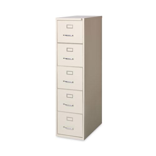 Five-Drawer Economy Vertical File, Letter-Size File Drawers, 15" x 26.5" x 61.37", Putty. Picture 1