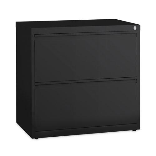 Lateral File Cabinet, 2 Letter/Legal/A4-Size File Drawers, Black, 30 x 18.62 x 28. Picture 2