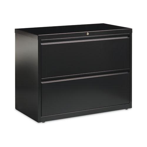 Lateral File Cabinet, 2 Letter/Legal/A4-Size File Drawers, Black, 36 x 18.62 x 28. Picture 1