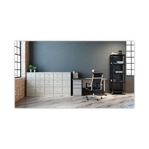 Three-Drawer Economy Vertical File, Letter-Size File Drawers, 15" x 22" x 40.19", Light Gray. Picture 6