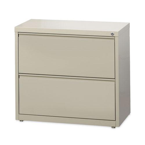 Lateral File Cabinet, 2 Letter/Legal/A4-Size File Drawers, Putty, 30 x 18.62 x 28. Picture 4