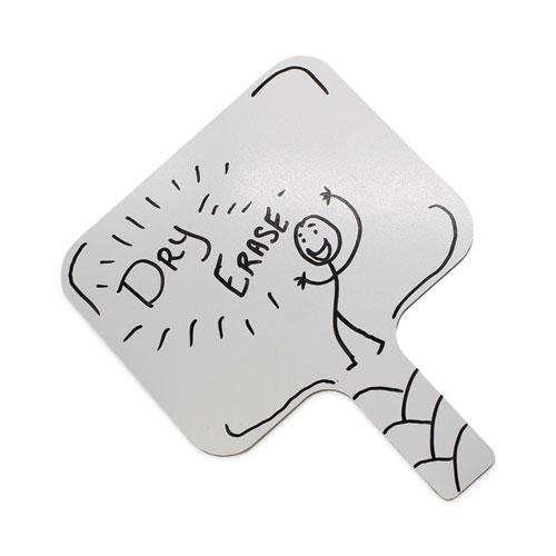 Dry Erase Paddle, 9.75 x 8, White Surface, 12/Pack. Picture 2