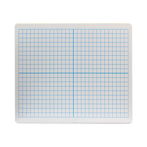 Graphing Two-Sided Dry Erase Board, 12 x 9, White Surface, 12/Pack. Picture 1