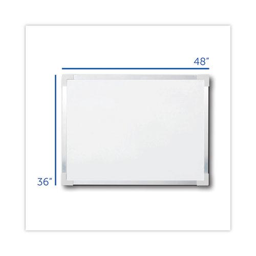 Framed Dry Erase Board, 48 x 36, White Surface, Silver Aluminum Frame. Picture 2
