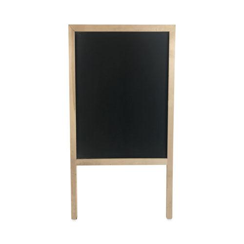 Black Chalkboard Marquee, 24 x 42, Black Surface, Natural Wood Frame. Picture 1