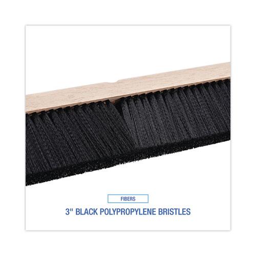 Floor Brush Head, 3" Black Polypropylene Bristles, 36" Brush. Picture 4