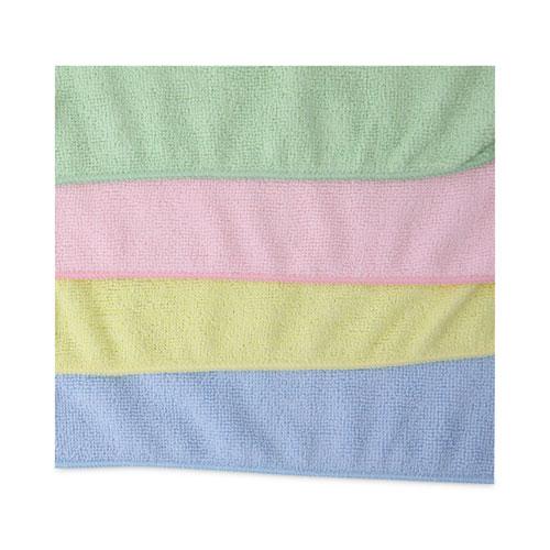 Lightweight Microfiber Cleaning Cloths, 16 x 16, Pink, 24/Pack. Picture 6