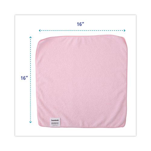Lightweight Microfiber Cleaning Cloths, 16 x 16, Pink, 24/Pack. Picture 2