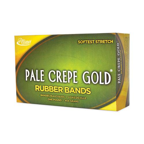 Pale Crepe Gold Rubber Bands, Size 19, 0.04" Gauge, Golden Crepe, 1 lb Box, 1,890/Box. Picture 3