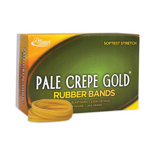 Pale Crepe Gold Rubber Bands, Size 32, 0.04" Gauge, Golden Crepe, 1 lb Box, 1,100/Box. Picture 3