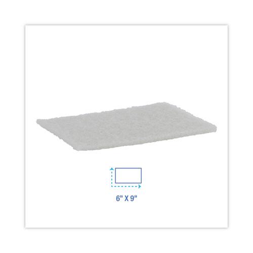 Light Duty Scour Pad, White, 6 x 9, White, 20/Carton. Picture 2