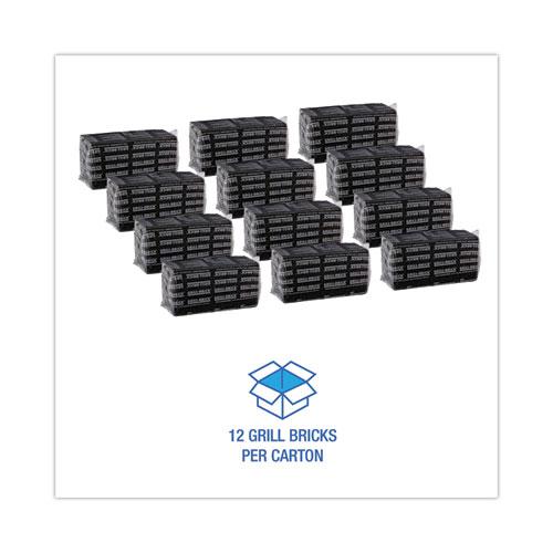 Grill Brick, 8 x 4, Black, 12/Carton. Picture 3