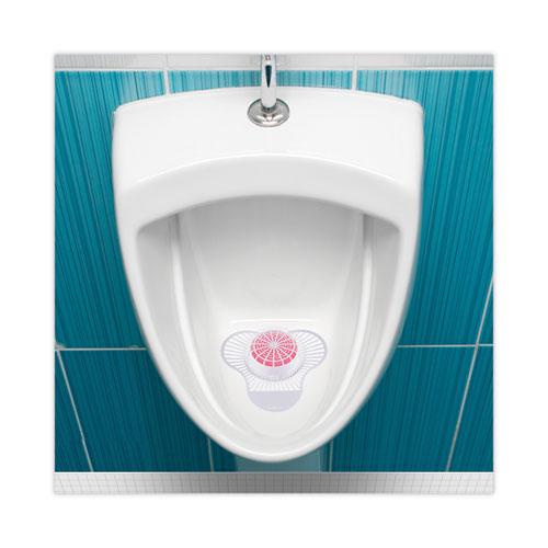 Urinal Screen with Para Deodorizer Block, Cherry Scent, 3 oz, Red/White, 12/Box. Picture 5