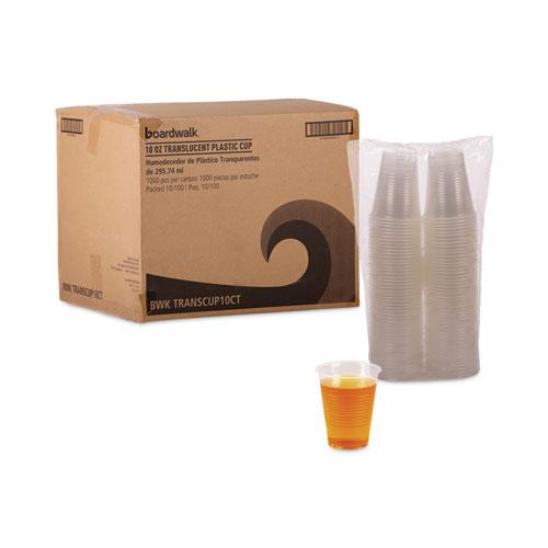 Translucent Plastic Cold Cups, 10 oz, Polypropylene, 100 Cups/Sleeve, 10 Sleeves/Carton. Picture 5