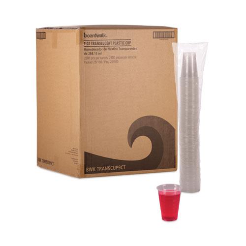 Translucent Plastic Cold Cups, 9 oz, Polypropylene, 100 Cups/Sleeve, 25 Sleeves/Carton. Picture 5