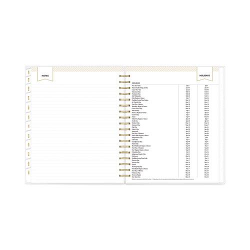 Day Designer Daily/Monthly Frosted Planner, Rugby Stripe Artwork, 10 x 8, Black/White Cover, 12-Month (July-June): 2024-2025. Picture 9