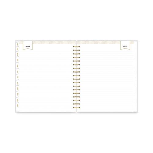Day Designer Daily/Monthly Frosted Planner, Rugby Stripe Artwork, 10 x 8, Black/White Cover, 12-Month (July-June): 2024-2025. Picture 10