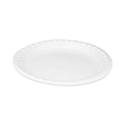 Placesetter Deluxe Laminated Foam Dinnerware, Plate, 10.25" dia, White, 540/Carton. Picture 1