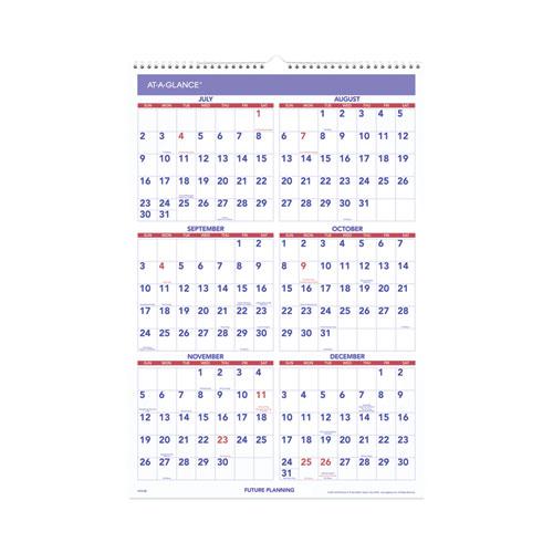 Academic Year Monthly Wall Calendar with Ruled Daily Blocks, 15.5 x 22.75, White Sheets, 12-Month (July to June): 2022-2023. Picture 2