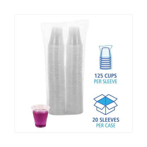 Translucent Plastic Cold Cups, 3 oz, Polypropylene, 125 Cups/Sleeve, 20 Sleeves/Carton. Picture 4