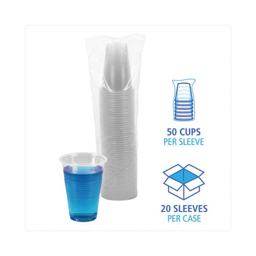 Translucent Plastic Cold Cups, 16 oz, Polypropylene, 50 Cups/Sleeve, 20 Sleeves/Carton. Picture 4