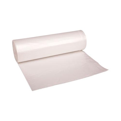 High-Density Can Liners, 33 gal, 14 mic, 33" x 38", Natural, 25 Bags/Roll, 10 Rolls/Carton. Picture 1