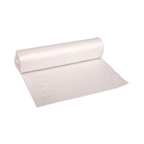 High-Density Can Liners, 45 gal, 13 mic, 40" x 46", Natural, 25 Bags/Roll, 10 Rolls/Carton. Picture 1