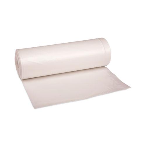 High-Density Can Liners, 45 gal, 19 mic, 40" x 46", Natural, 25 Bags/Roll, 6 Rolls/Carton. Picture 1