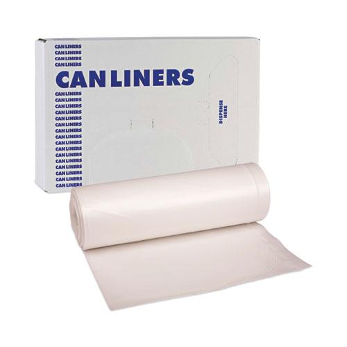 High-Density Can Liners, 45 gal, 19 mic, 40" x 46", Natural, 25 Bags/Roll, 6 Rolls/Carton. Picture 7